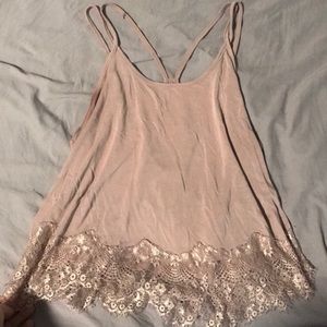 pink strappy tank top